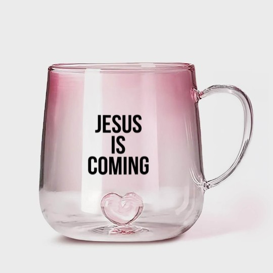 Discover JESUS IS COMING Gradient Glass Mugs