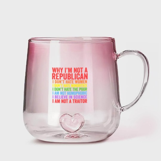 Discover Why I'm Not A Republican - Democrat - Gradient Glass Mugs