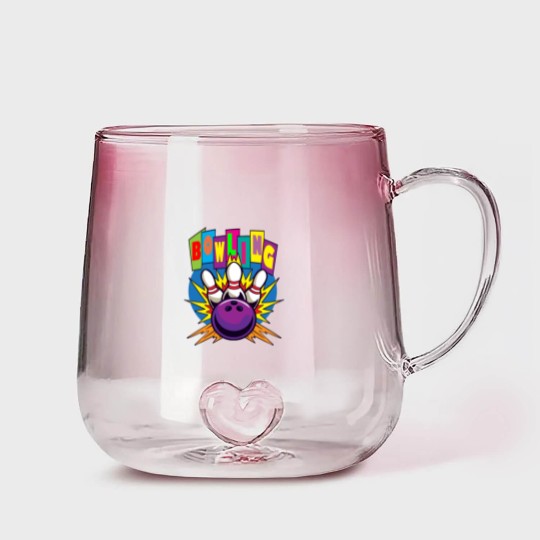 Discover Colorful Pin Bowling Gradient Glass Mugs
