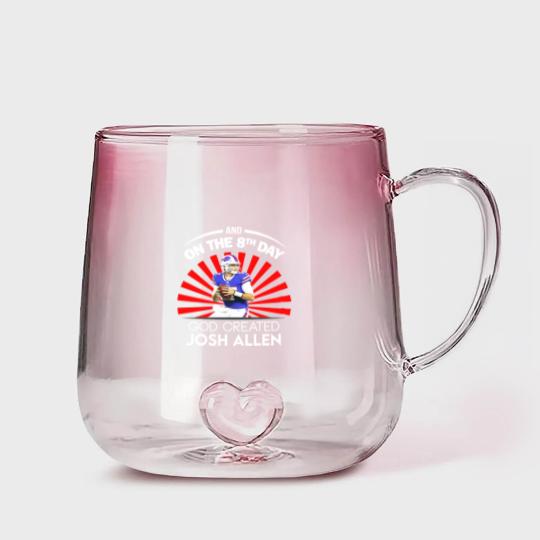 Discover Funny Josh Allen Gradient Glass Mugs