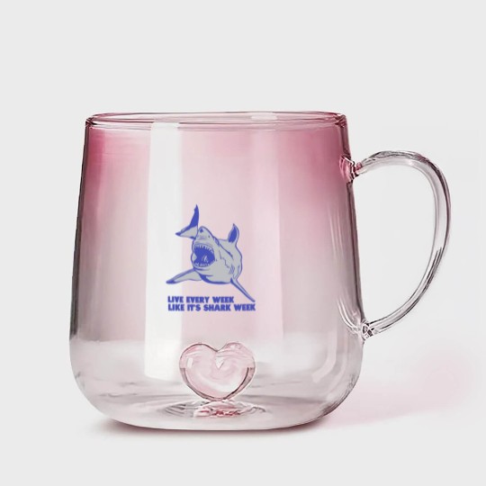 Discover Live Every Week Like Its Shark Week New Gradient Glass Mugs