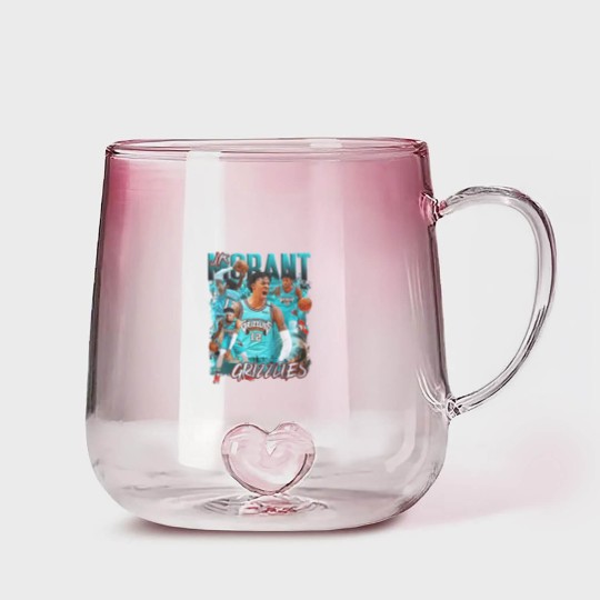 Discover Ja Morant Gradient Glass Mugs | Memphis Grizzlies Bootleg Graphic Gradient Glass Mugs