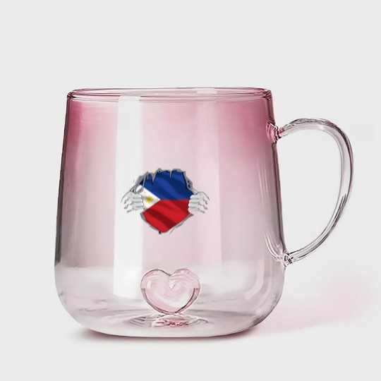 Discover Super Filipino Heritage Philippines Roots Flag Gif Gradient Glass Mugs