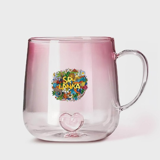 Discover Sri Lanka Ceylon Culture Elements Gradient Glass Mugs