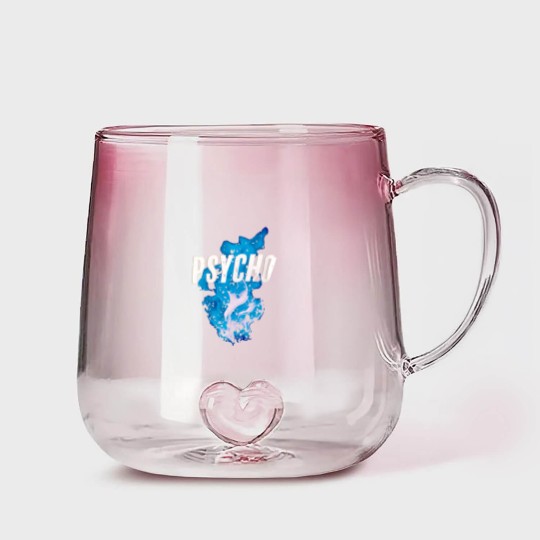 Discover Psycho Blue Fire - Dave Psychodrama - Gradient Glass Mugs