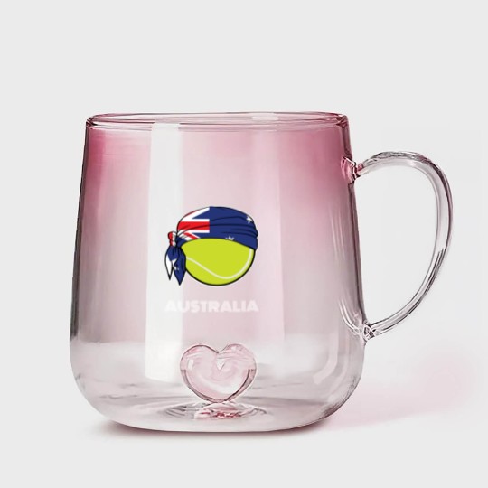 Discover Australia Mens Tennis Top for Australian players, Gradient Glass Mugs