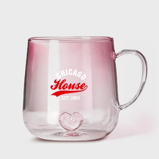 Discover Vintage Chicago house est. 1984 house music party Gradient Glass Mugs