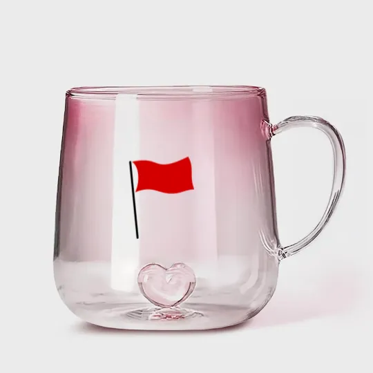Discover red flag Gradient Glass Mugs