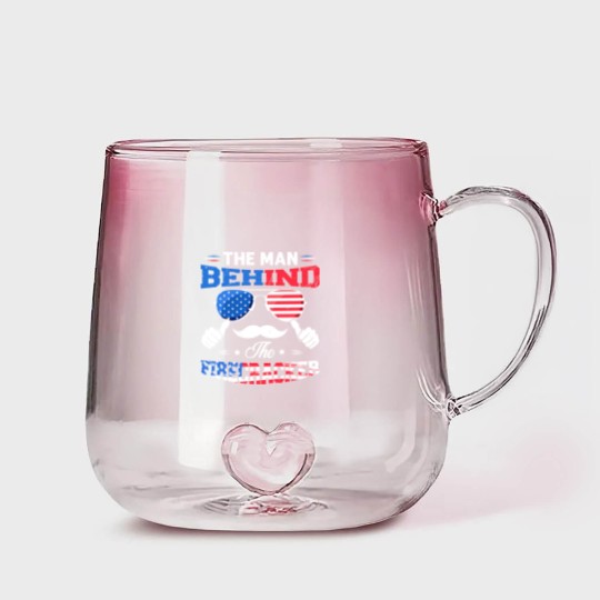 Discover The Man Behind The Firecracker 4th Of July American Flag - Behind The Firecracker 4th Of July - Gradient Glass Mugs