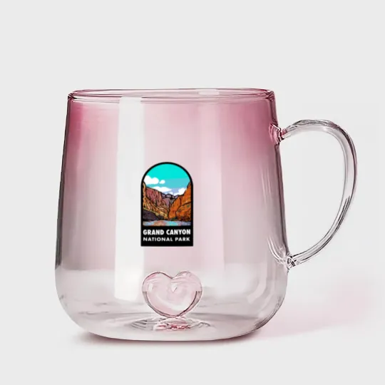 Discover Grand Canyon National Park Badge Gradient Glass Mugs