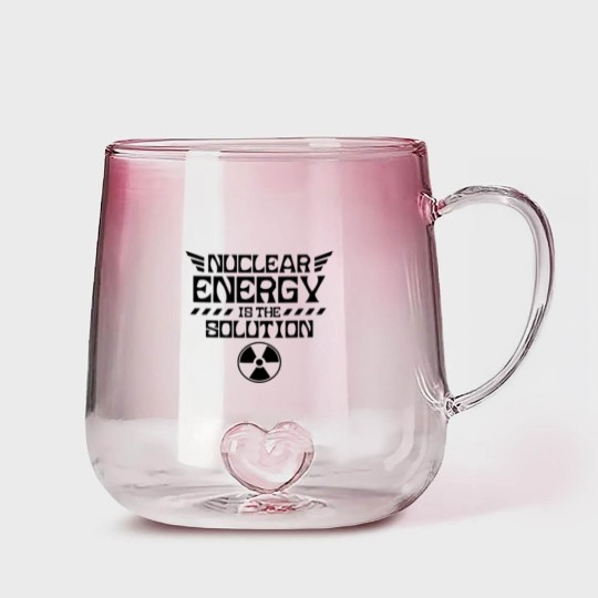 Discover Nuclear energy is the solution Atomic Fusion Clean Gradient Glass Mugs
