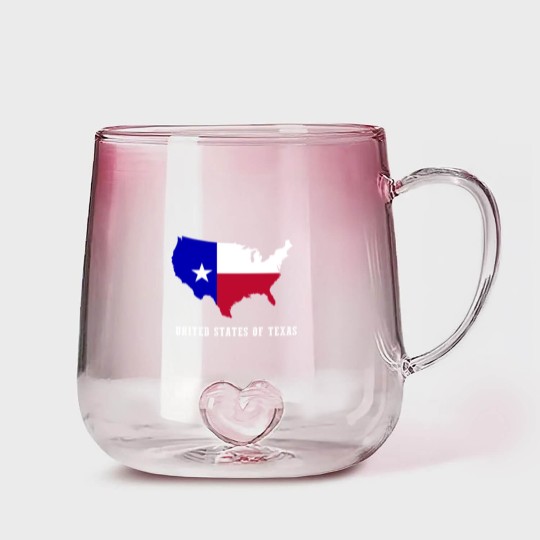 Discover United States of Texas Map or Lone Star State Fans Gradient Glass Mugs
