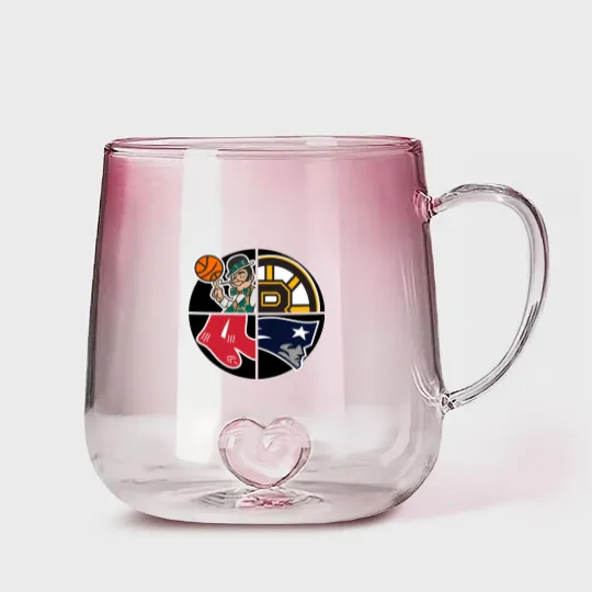 Discover Boston Sports Quad Cap Gradient Glass Mugs
