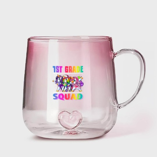 Discover 1st Grade Squad Dabbing Unicorn Back to School Backpack Girl Gradient Glass Mugs