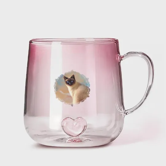 Discover Seal Point Siamese Cat - Siamese Cat - Gradient Glass Mugs