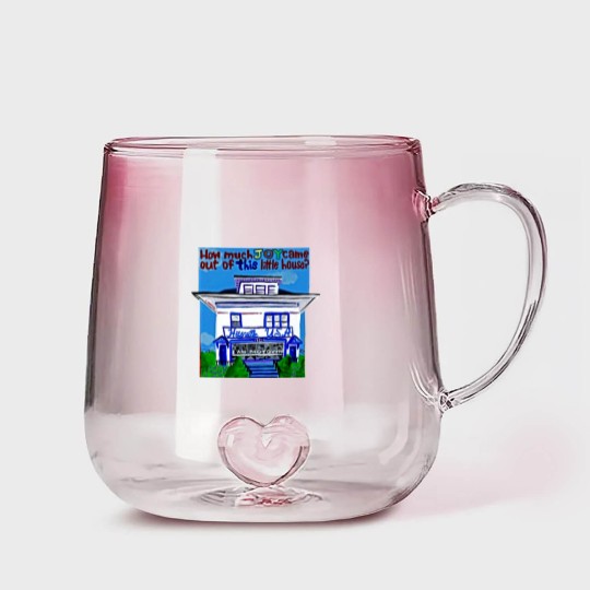 Discover The Motown House - Record Label - Gradient Glass Mugs