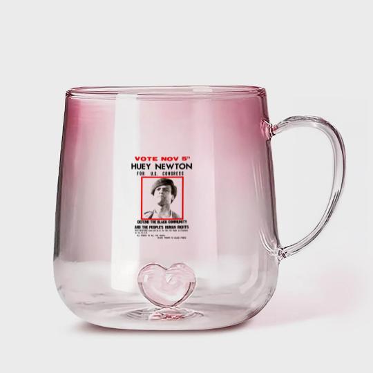 Discover Vote Huey! - Huey Newton - Gradient Glass Mugs
