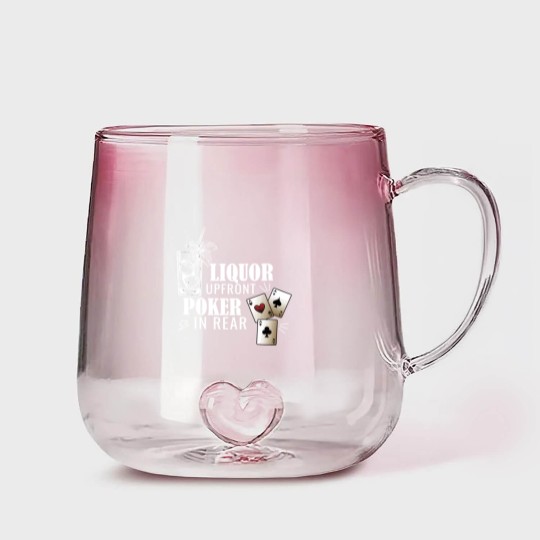 Discover Liquor Up Front Poker In The Rear Gambling Long Sl Gradient Glass Mugs