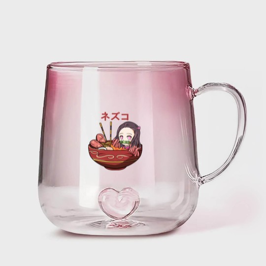 Discover Ramen neko - neko - Gradient Glass Mugs