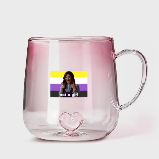 Discover Nonbinary Janet “Not a Girl” (The Good Place) - The Good Place - Gradient Glass Mugs