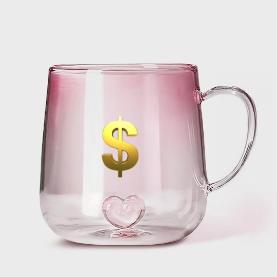 Discover dollar sign.png Gradient Glass Mugs