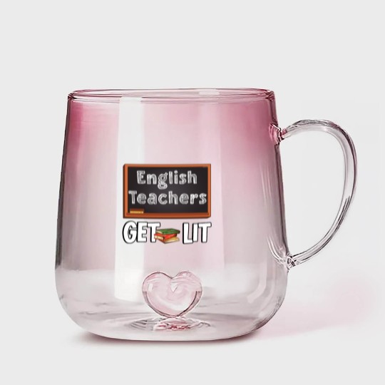 Discover Book Chalk Teacher English Literature Blackboard Gradient Glass Mugs