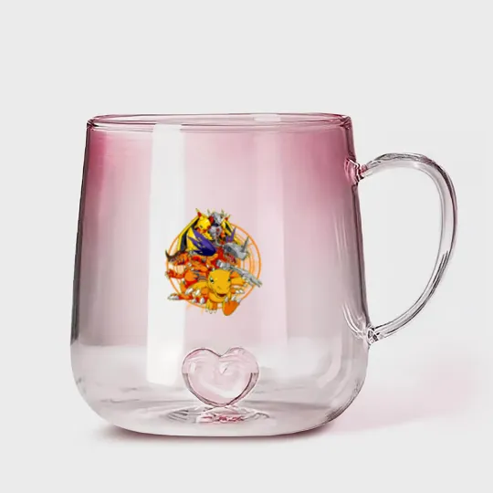 Discover Agumon Evolution - Digimon - Gradient Glass Mugs