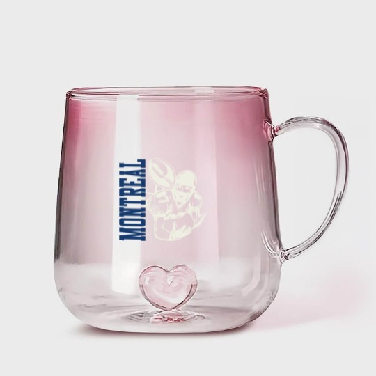 Discover Montreal Football with Player Graphic - Montreal Football - Gradient Glass Mugs