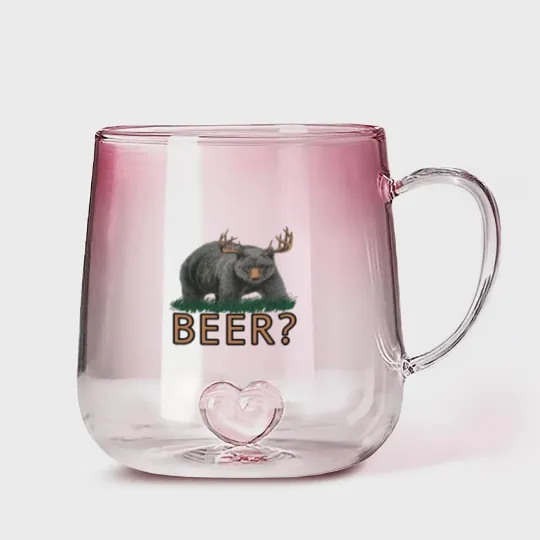 Discover Bear Deer Beer - Beer - Gradient Glass Mugs