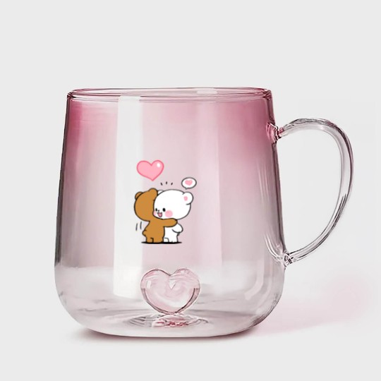 Discover Milk And Mocha Bears Classic Gradient Glass Mugs Gradient Glass Mugs