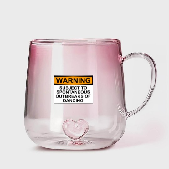 Discover WARNING : SUBJECT TO SPONTANEOUS OUTBREAKS OF DANCING - Dance - Gradient Glass Mugs