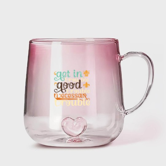 Discover Good Trouble Necessary Trouble John Lewis Gradient Glass Mugs