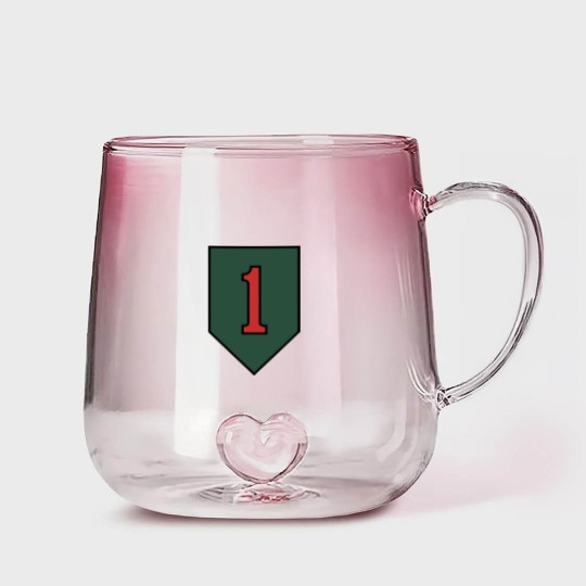 Discover "The Big Red One" 1st Infantry Division Insignia - Big Red One - Gradient Glass Mugs