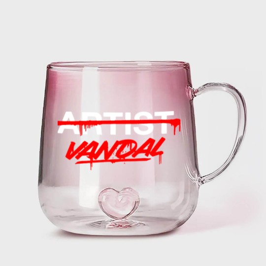 Discover Vandal Not Artist Gradient Glass Mugs
