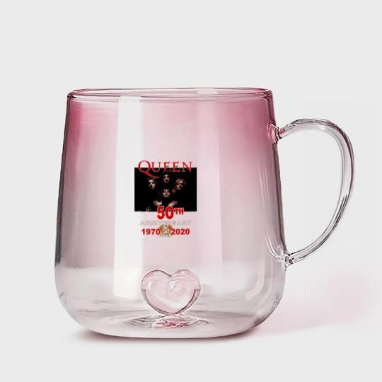Discover Queen Band Aniversary 50Th, Country Music Gradient Glass Mugs, Retro Gradient Glass Mugs
