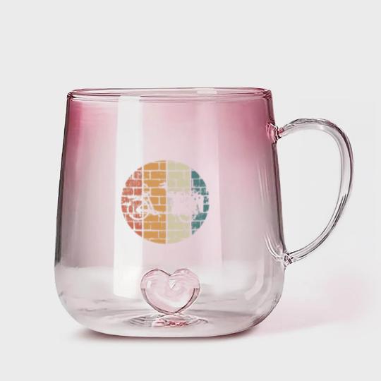 Discover Cargo Bike Retro Gradient Glass Mugs