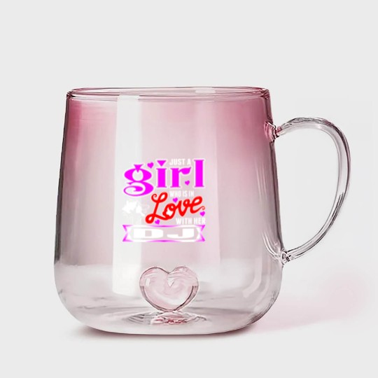 Discover A Girl Love With Her DJ Gradient Glass Mugs