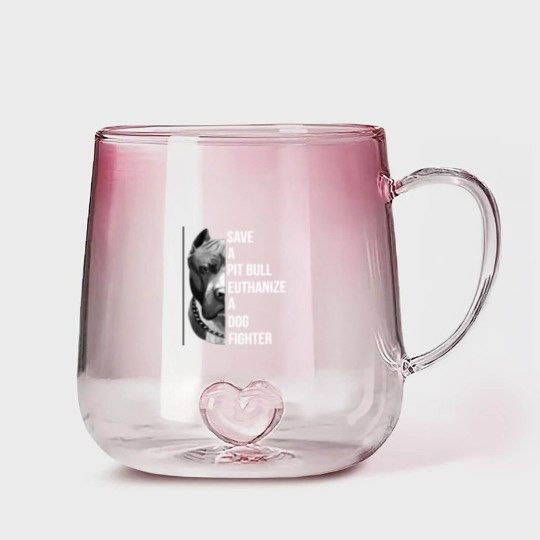 Discover save a pitbull euthanize a dog fighter pitbull Gradient Glass Mugs