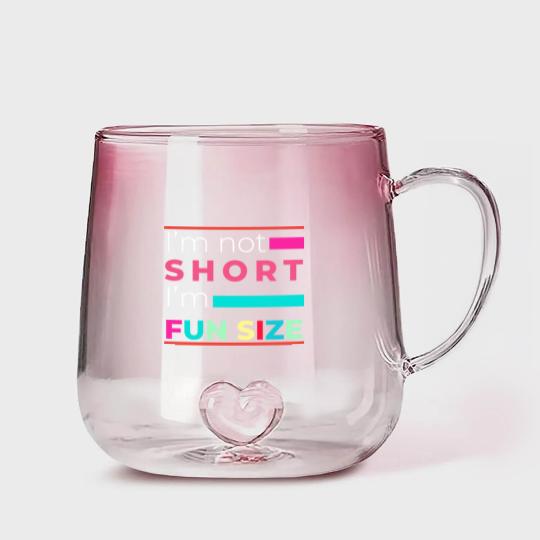 Discover I'm Not Short I'm Fun Size Funny for small people Gradient Glass Mugs
