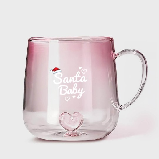 Discover Santa Baby saying Gradient Glass Mugs