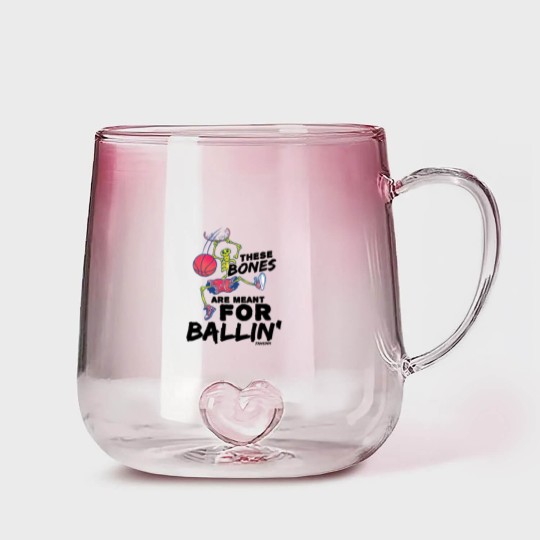 Discover Halloween basketball skeleton Gradient Glass Mugs