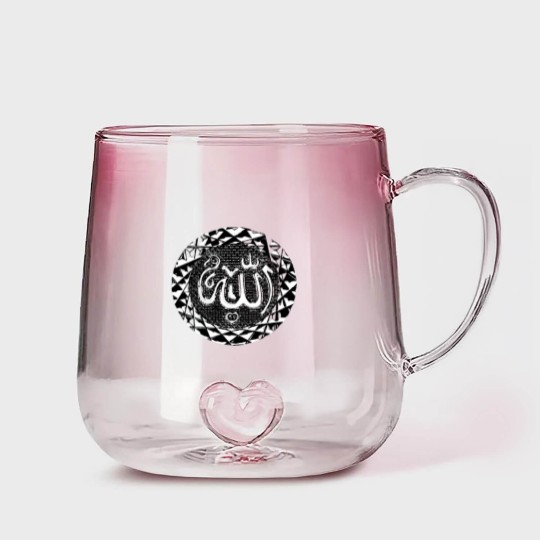Discover Seal Allah Arabic writing Muslim Islam Arab Gradient Glass Mugs
