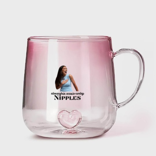 Discover AOC Nipples Alexandria Ocasio-Cortez AOC See Through Gradient Glass Mugs