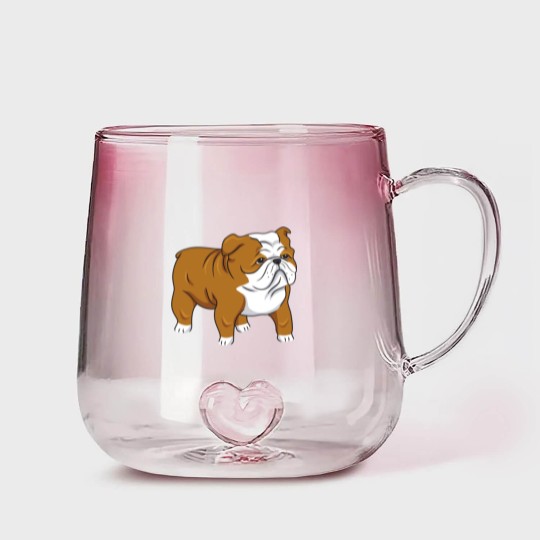 Discover Cute English Bulldog Classic Gradient Glass Mugs