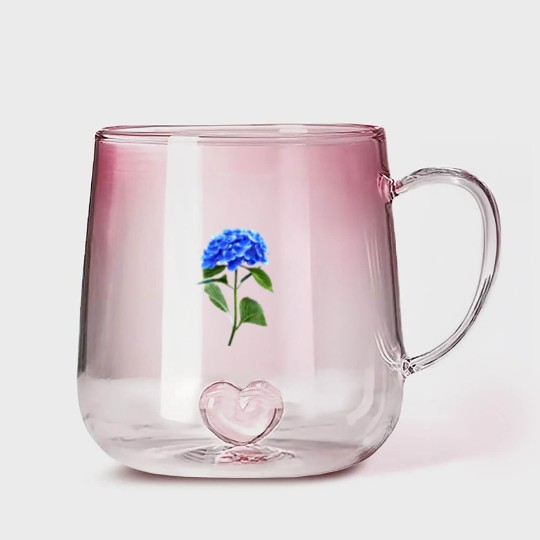 Discover Vivid Blue Hydrangea Gradient Glass Mugs