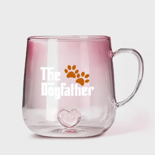 Discover Cool Dog Dad Dog Father Gradient Glass Mugs The DogFather Gradient Glass Mugs