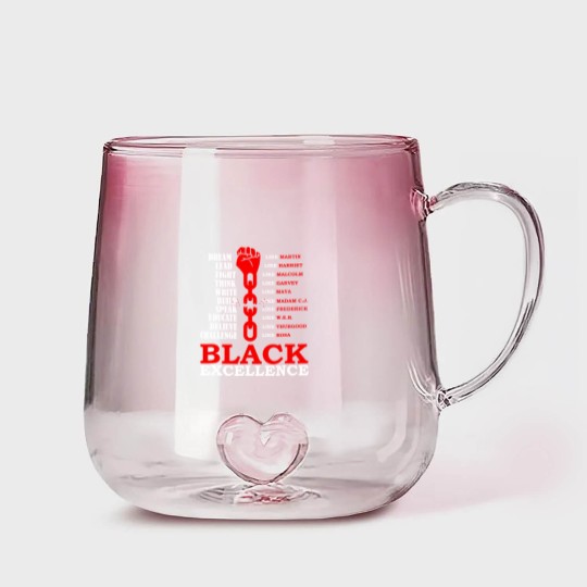 Discover Black Excellence, Black AF Gradient Glass Mugs
