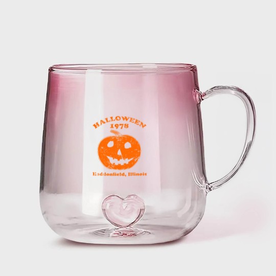 Discover Halloween 1978 holiday spooky gift myers pumpkin haddonfield Gradient Glass Mugs