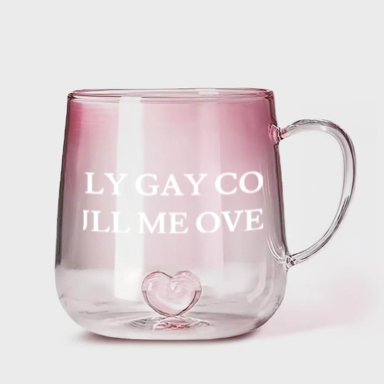 Discover Only Gay Cops Pull ME Over - Cute Funny Cops Gifts Gradient Glass Mugs