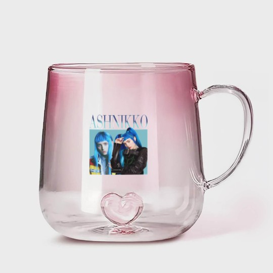 Discover Ashnikko Gradient Glass Mugs American Singer Pop Hip Hop Vintage Gradient Glass Mugs